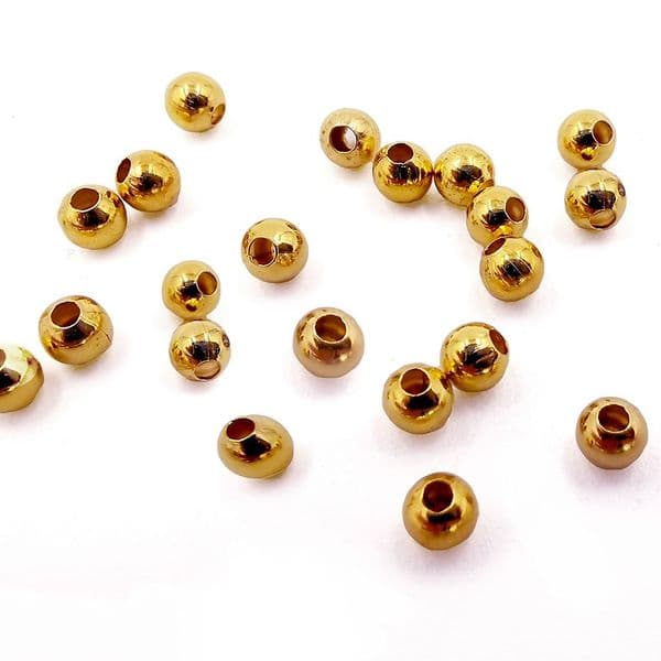 Gold Spacer Balls  3mm & 4mm options