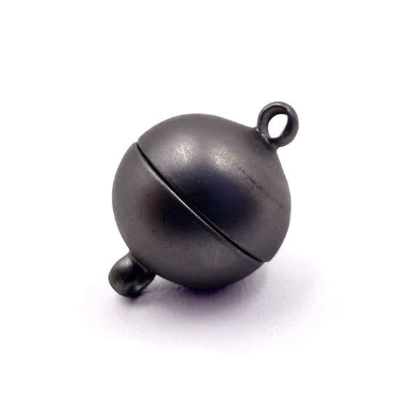 Gun Metal Ball Magnetic Clasp 12mm x 1 piece