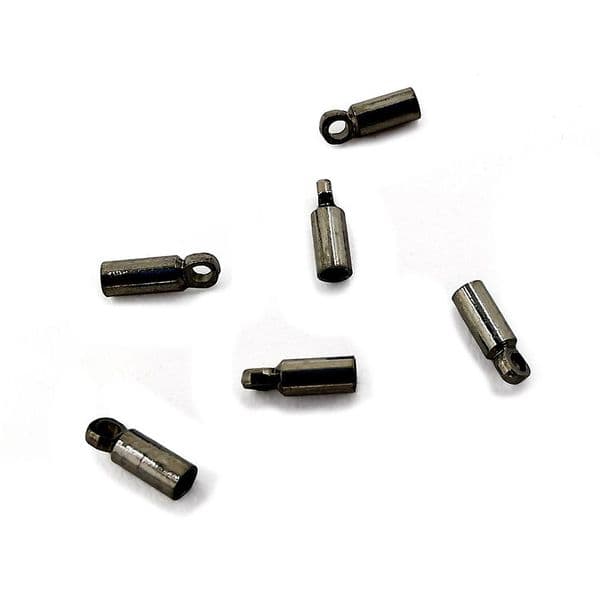 Gun Metal End Cap 6mm x 20pcs