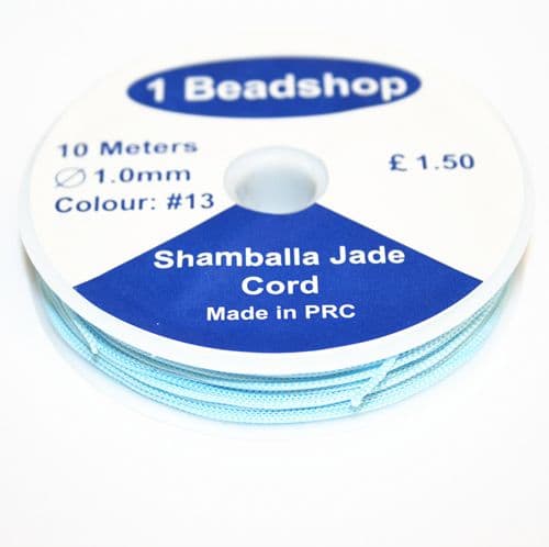 Light Blue 13 10 Metres x 1.0mm Jade Cord JSC-10-1.0-13 / S.B
