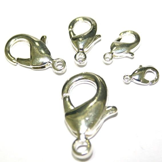 Lobster Clasps - Rhodium Plated