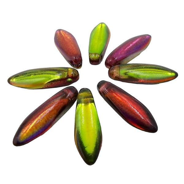 Miyuki Glass Daggers 5x16mm Magic Apple