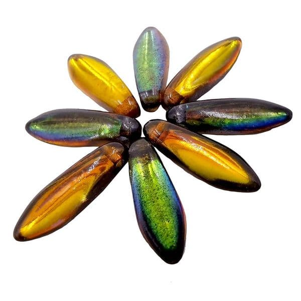 Miyuki Glass Daggers 5x16mm Magic Copper