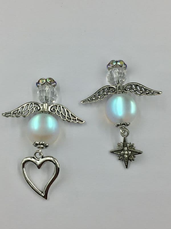 NATURAL CRYSTAL ANGELS KIT- AB QUARTZ- 10 pieces