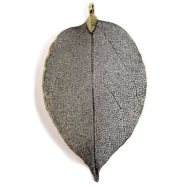 Oxidised Brass Plated Leaf