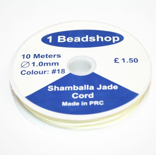 Pastel Lemon 18: 10 Metres x 1.0mm Jade  Cord JSC-10-1.0-18 / S.B