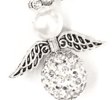 Pave crystal angel making kit - white- 10 pieces (99p each)