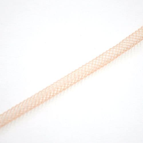Peach - Champagne coloured nylon mesh tubing -- 4mm-04