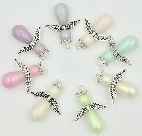 Pearlised angel making kit - mixed colours-  pieces (88p each)