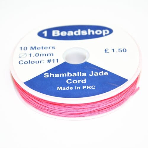 Pink 11: 10 Metres x 1.0mm Jade  Cord JSC-10-1.0-11 / S.B