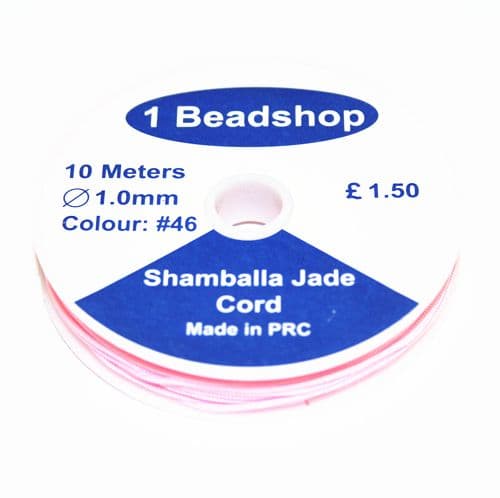 Pink 46: 10 Metres x 1.0mm Jade Cord JSC-10-1.0-46 / S.B