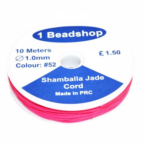 Pink 52: 10 Metres x 1.0mm Jade Cord JSC-10-1.0-52 / S.B