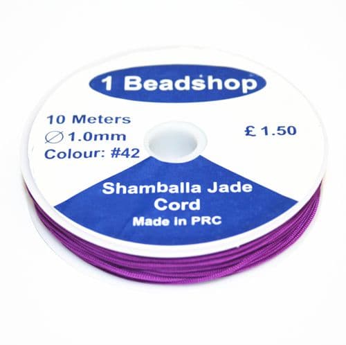 Purple 42 10 Metres x 1.0mm Jade Cord JSC-10-1.0-42 / S.B