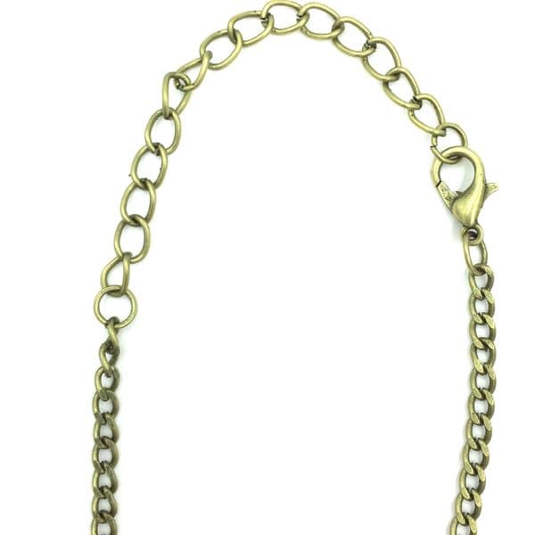 Ready made curb chain 3mm x 5mm 31.5 inches - antique brass