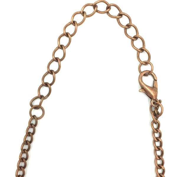 Ready made curb chain 3mm x 5mm 31.5 inches - antique copper finish