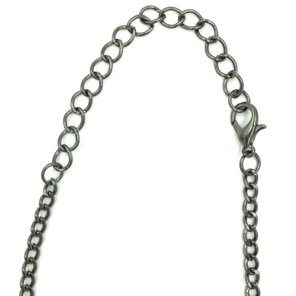 Ready made curb chain 3mm x 5mm 31.5 inches - gun metal