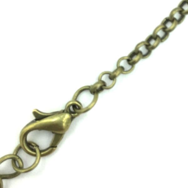 Ready made roll chain 2.5mm 31.5 inches - antique brass