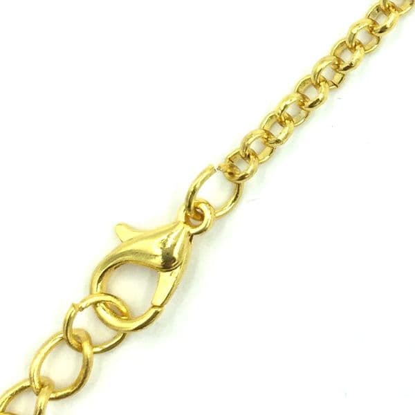 Ready made roll chain 2.5mm 31.5 inches - gold