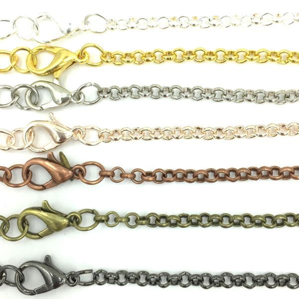 Ready made roll chain 2.5mm 31.5 inches - gold