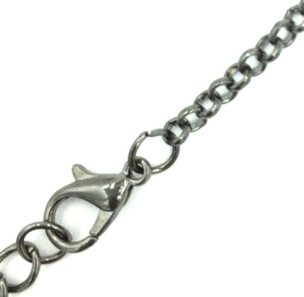 Ready made roll chain 2.5mm 31.5 inches -gun metal