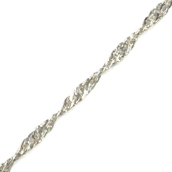 Rhodium plated fancy link twist chain 1.5mm - 135S - 1 Metre