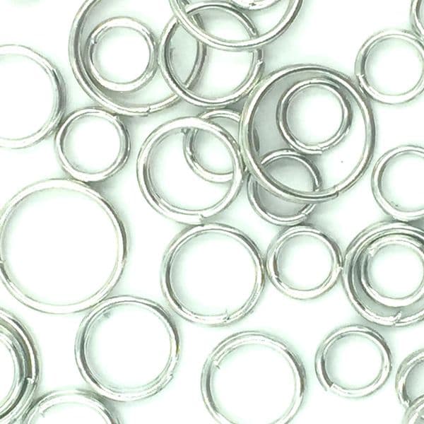 Rhodium plated split rings - 4mm 163212-009