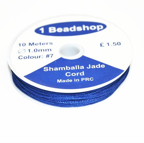 Sapphire Blue 07: : 10 Metres x 1.0mm Jade Cord JSC-10-1.0-07 / S.B