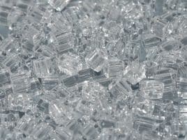 SB0131 SQUARE BEADS 4 MM CRYSTAL (15 grams)