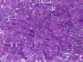 SB0222 SQUARE BEADS 4 MM VIOLET LINED CRYSTAL (15 grams)