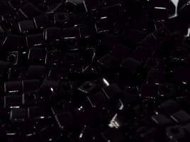 SB0401 SQUARE BEADS 4 MM BLACK (15 grams)