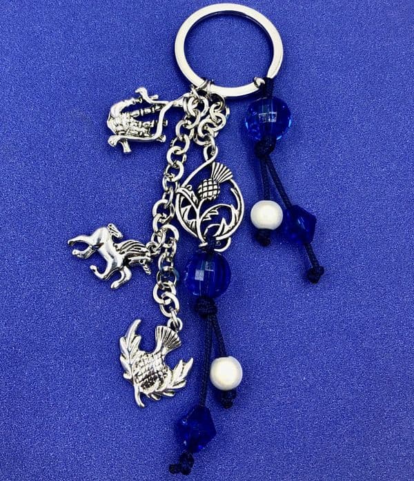 Scottish bead charm keyring kit