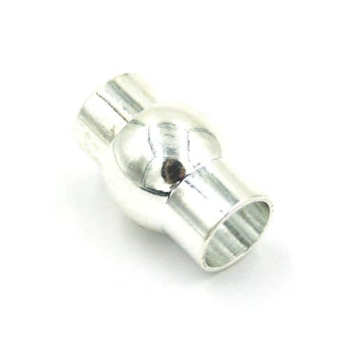 Silver Plated Barrel & Ball shape Magnetic Clasp (Various Sizes) 10pcs
