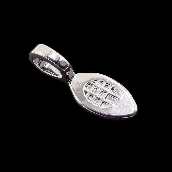 Silver Plated Glue On Bail, 9x25mm x 8pcs