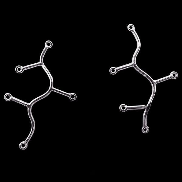 Silver Plated Multi Hole Connector Branch 21 x 35mm