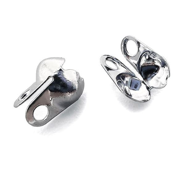 Silver Plated Side Closure Collott 4mm