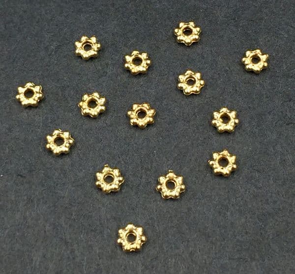 Snowflake Champagne Gold Plated Spacer 4mm x 300 pcs (approx.)  0 reviews
