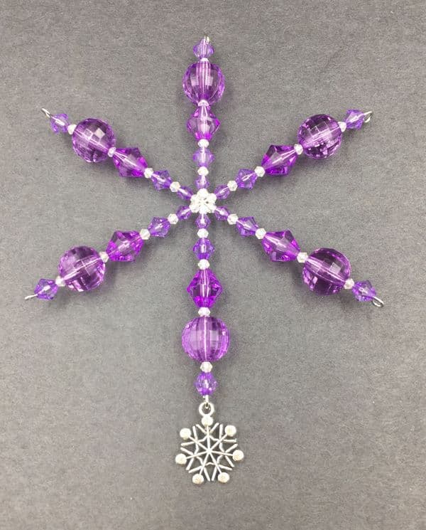 Snowflake decoration kit purple Bicone & clear ab AC000P Only £1.43  each