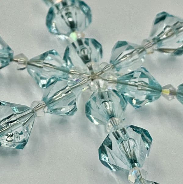 Snowflake decoration  TURQOUISE & AB bicones ac2212 Only £1.43 EACH