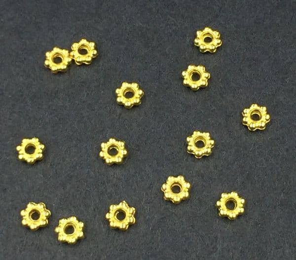 Snowflake Gold Plated Spacer 4mm x 300 pcs (approx.)