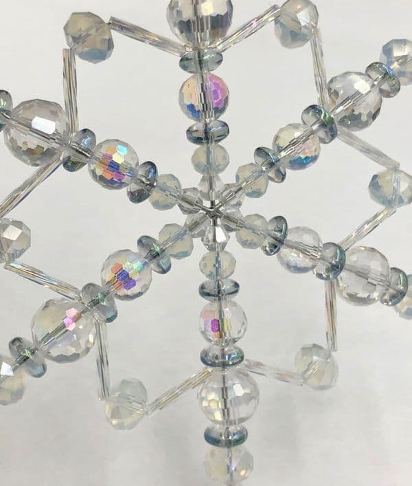 Snowflake kit ( 4.5 inches)  -spiders web AB crystals- 2104 - makes 7 pieces £2.99 each