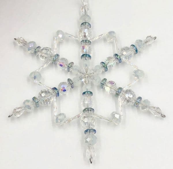 Snowflake kit ( 4.5 inches)  -spiders web AB crystals- 2104 - makes 7 pieces £2.99 each