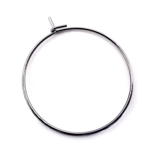 Stainless Steel  Earring/Wine Loops 22mm x 12 pcs