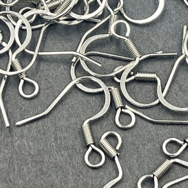 Stainless Steel fish hook earring flattened  - hypoallergenic  30 pcs