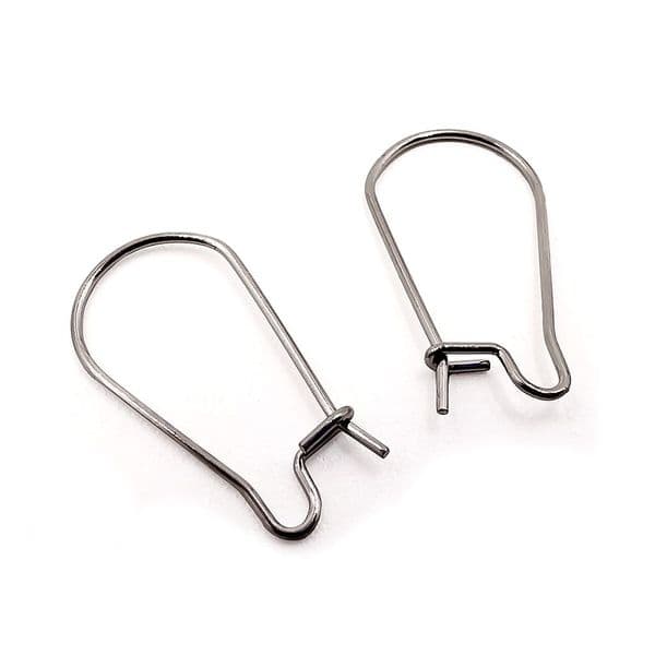 Stainless Steel Kidney Earwire 0.7mm x 22mm 10 pieces
