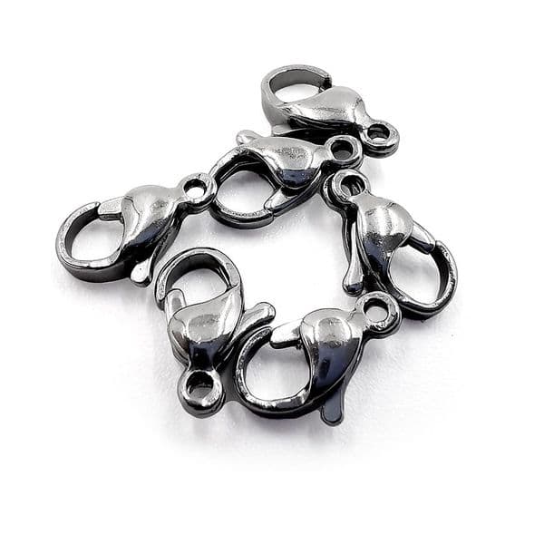 Stainless Steel Lobster Clasp  15mm x 10pcs