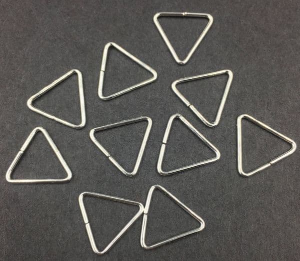 Triangle Connector 10mmx0.8mm silver plated 10 pieces Cxft359-2 (1)