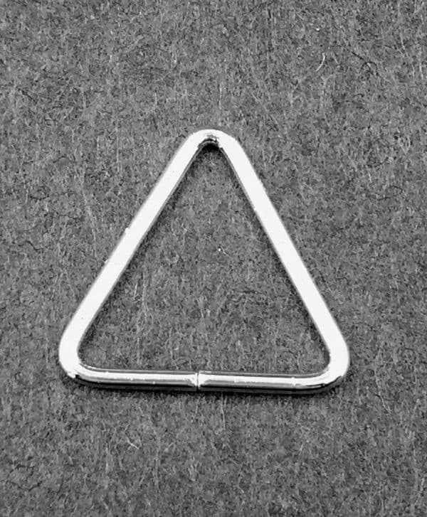 Triangle Connector 15mmx1mm silver plated 10 pieces Cxft359-2