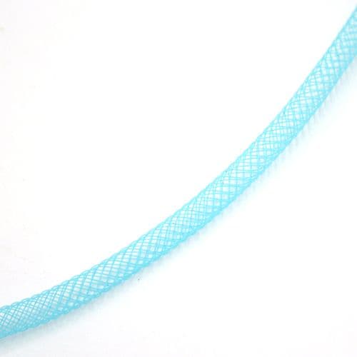 Turquoise coloured nylon mesh tubing -- 4mm-07