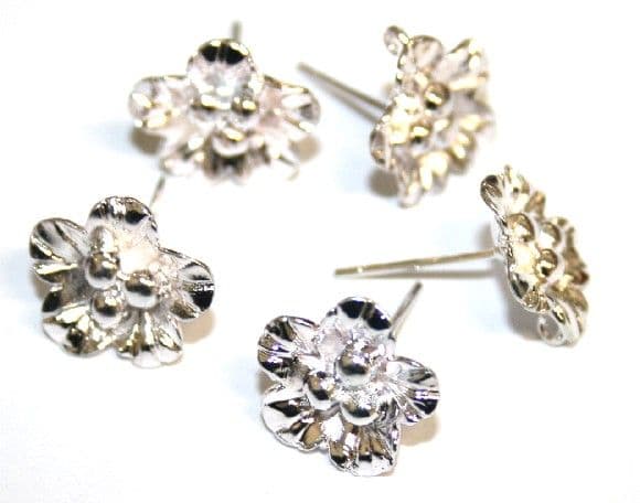 Various silver plated stud earrings