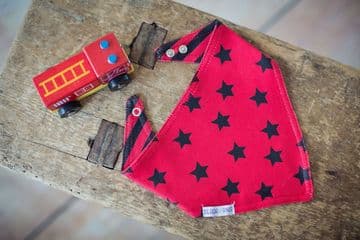 Fire Engine Matching Reversible Bandana Bib